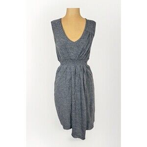 Anthropologie 100% Merino Wool Knit Gray Midi Dress By Sparrow Women’s Small￼